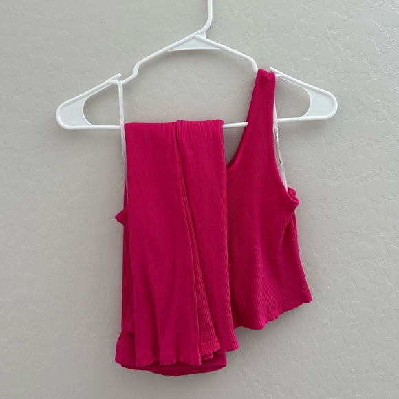 Lulu’s Phenomenal Style Magenta One-Shoulder Two-Piece Midi Dress - Picture 6 of 7